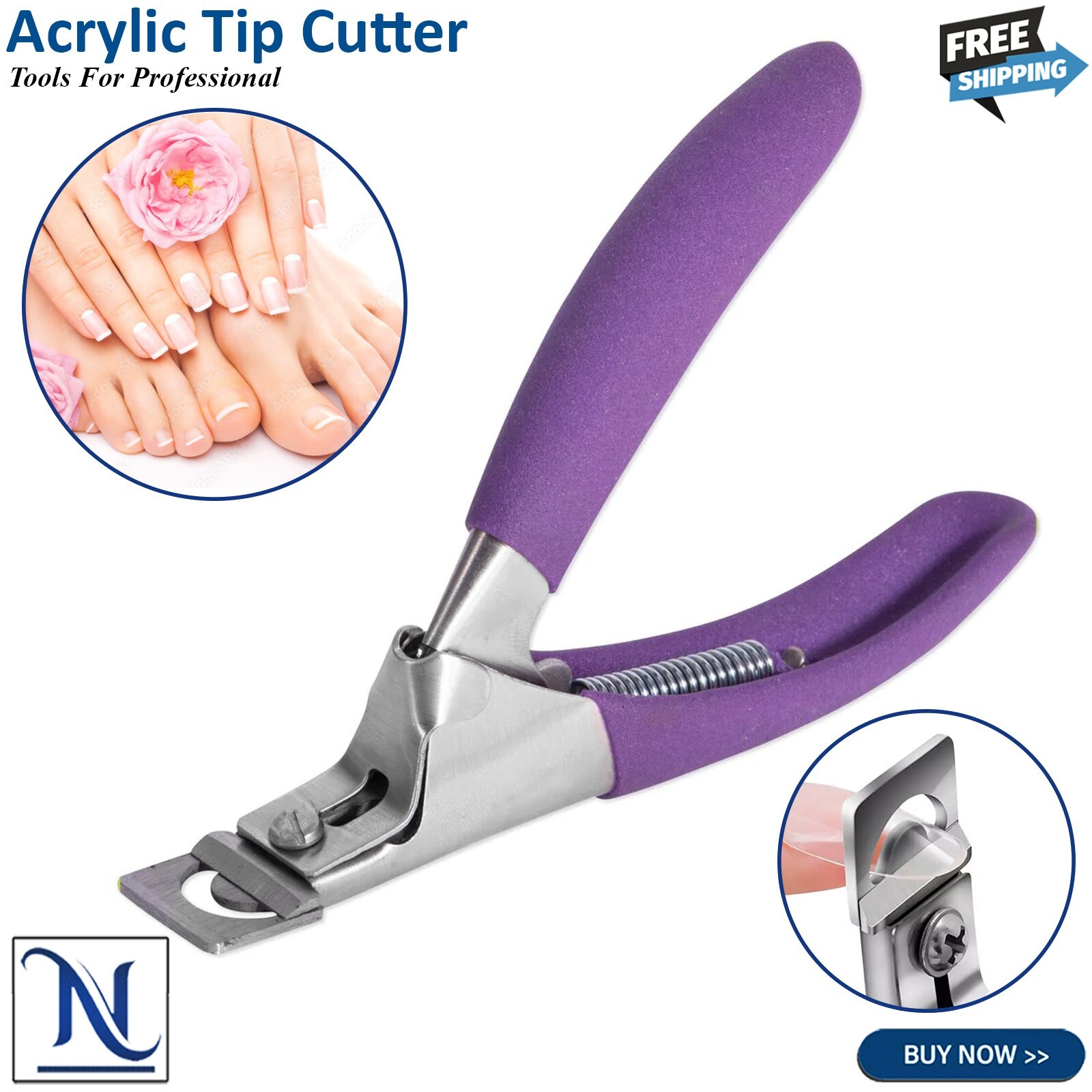 Nail Clippers Manicure Art U-shaped Scissors Cutter Fake Acrylic Trimmer Instumx