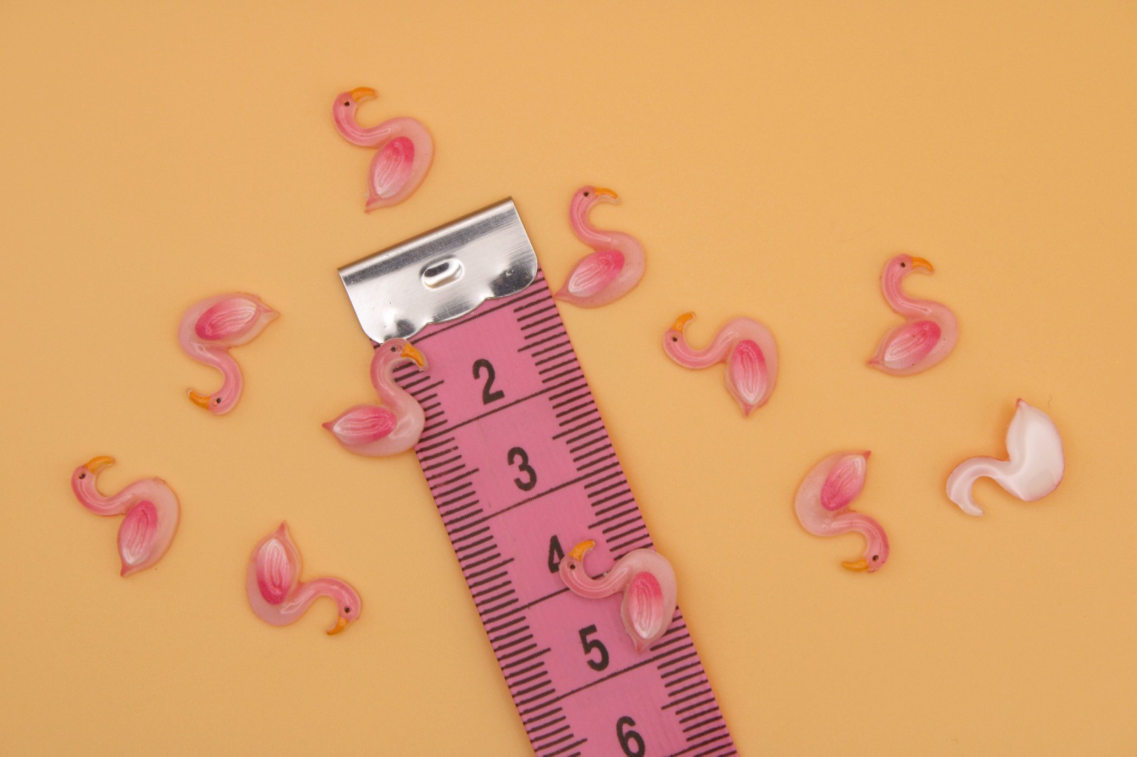 Flamingo 24Pk Pink Flatback Charms for Nail Art, Jewelry Making, Resin Crafts