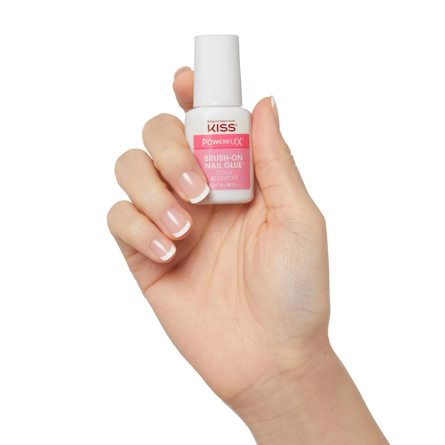 KISS PowerFlex Brush-On Nail Glue for Press On 0.7 Oz (Pack of 2), Clear
