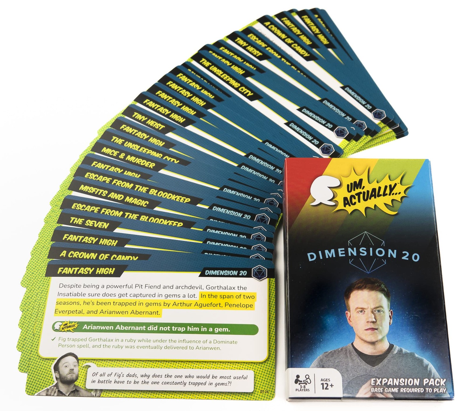 Um, Actually Dimension 20 Expansion Pack | 3.1 x 5 x 0.6 inches, Multi-color