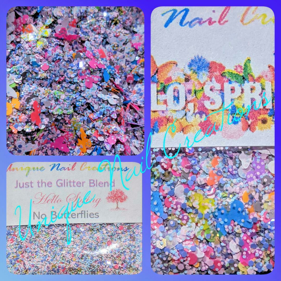 Limited Edition Glitter Mix~HELLO SPRING~Nail Art/Body Glitter/festival/Slime