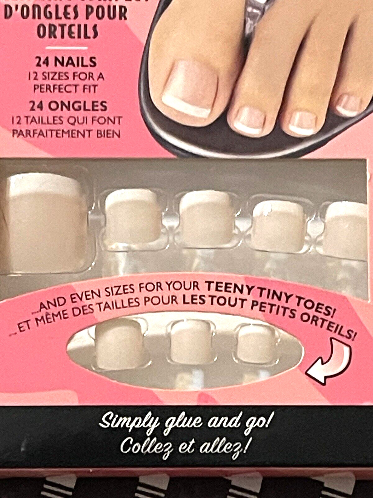 Fing’rs DAZZLE TOEZ French 31025 Complete Toenail Kit with Sizes For Tiny Toes