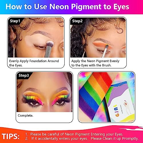 12 Pack Luminous Pigment Nail Powder Flourescent Glow In The Dark Makeup