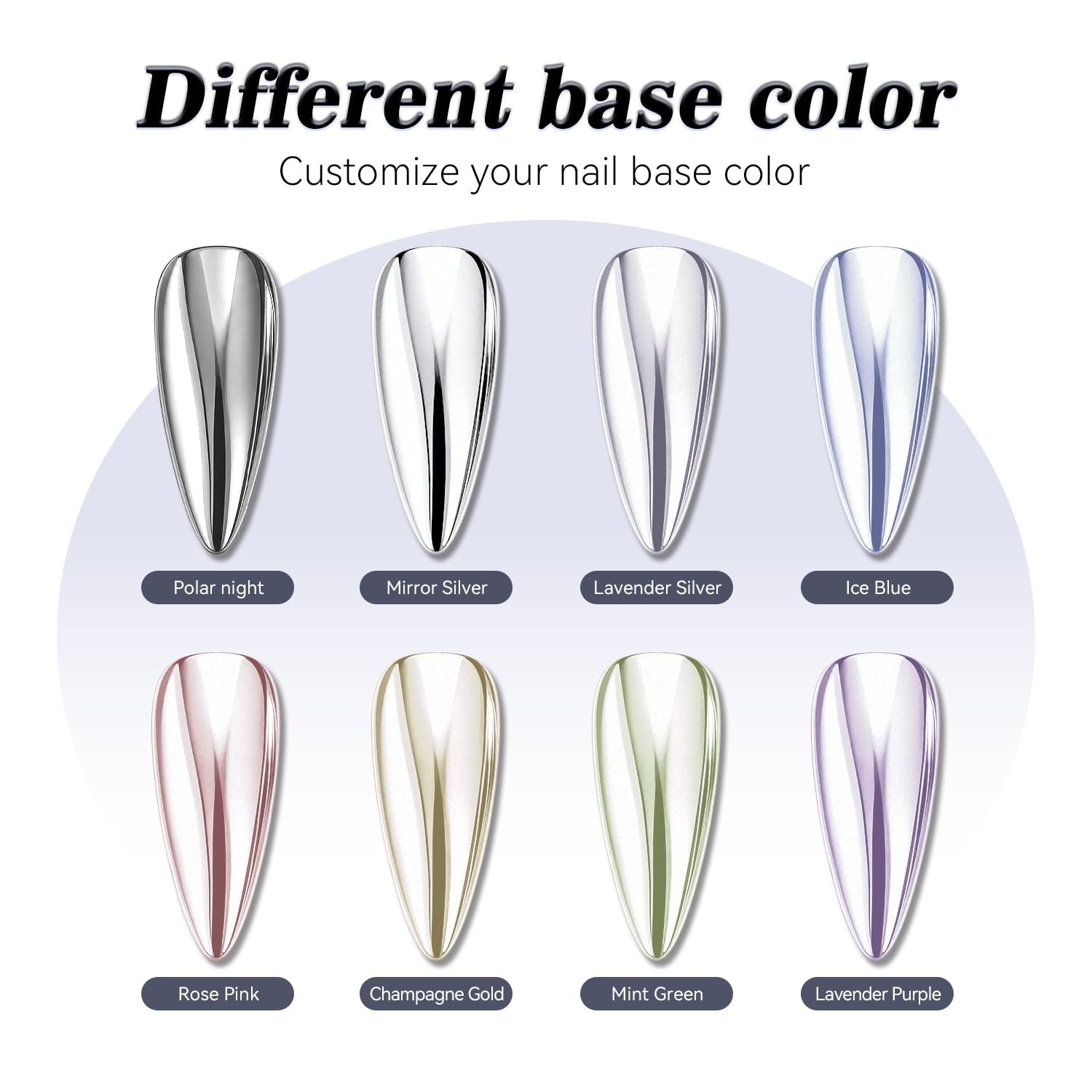 REPULOS Silver Chrome Nail Powder Pen, Metallic Mirror Effect Cushion Magic P…