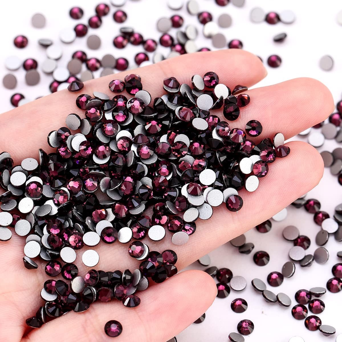 288 720 1440p Amethyst Nail Art Rhinestones Flatback Glitter 3D Tips Decoration