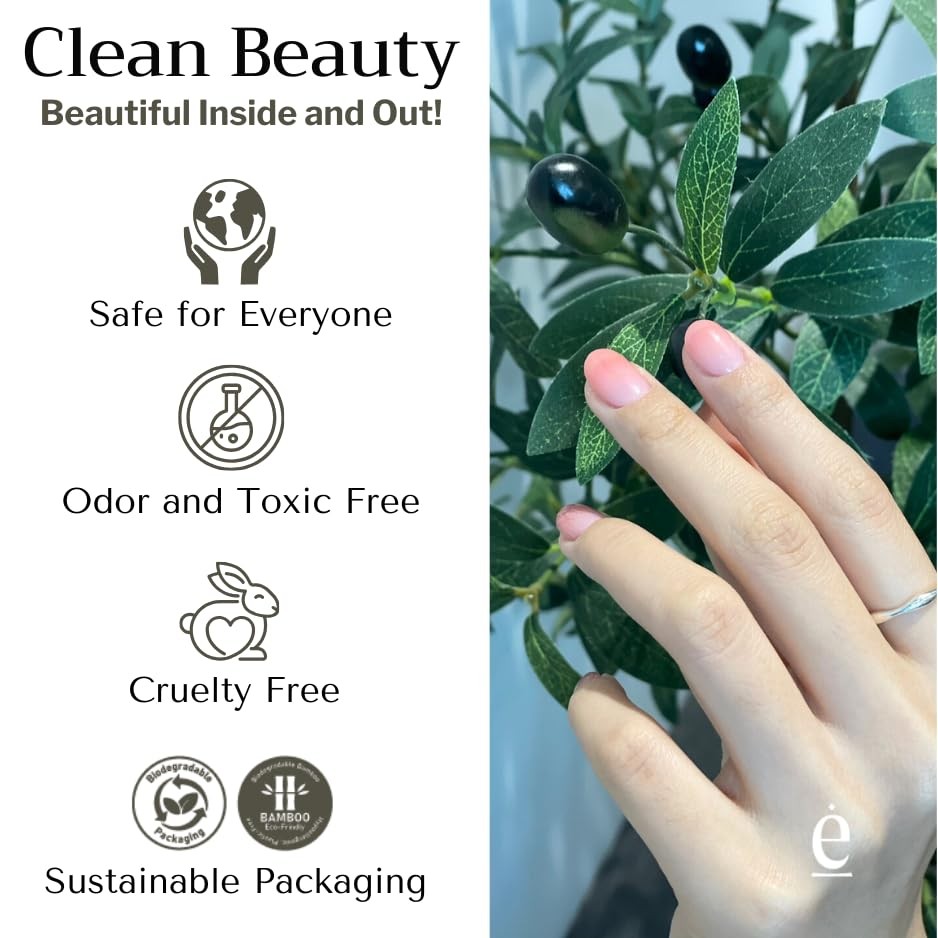 Gel Nail Strips No UV Light Needed – 34 Pcs Fully Cured Gel Nail Polish Stick…
