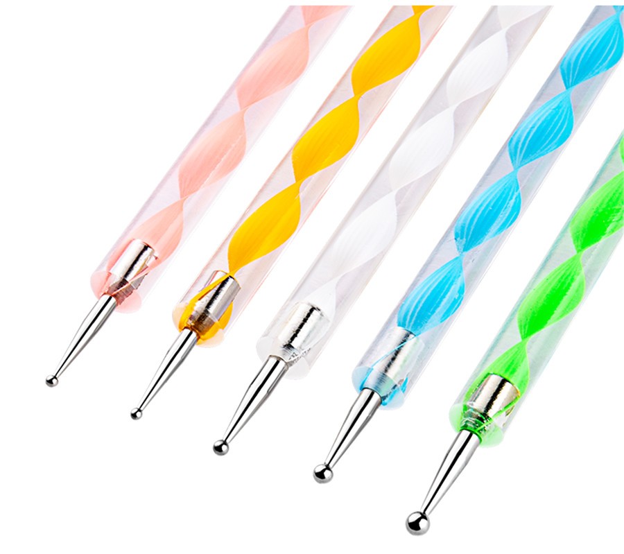 20 Pcs Nail Art Gel Design Pen Painting Polish Brush Dotting Drawing Tools Set