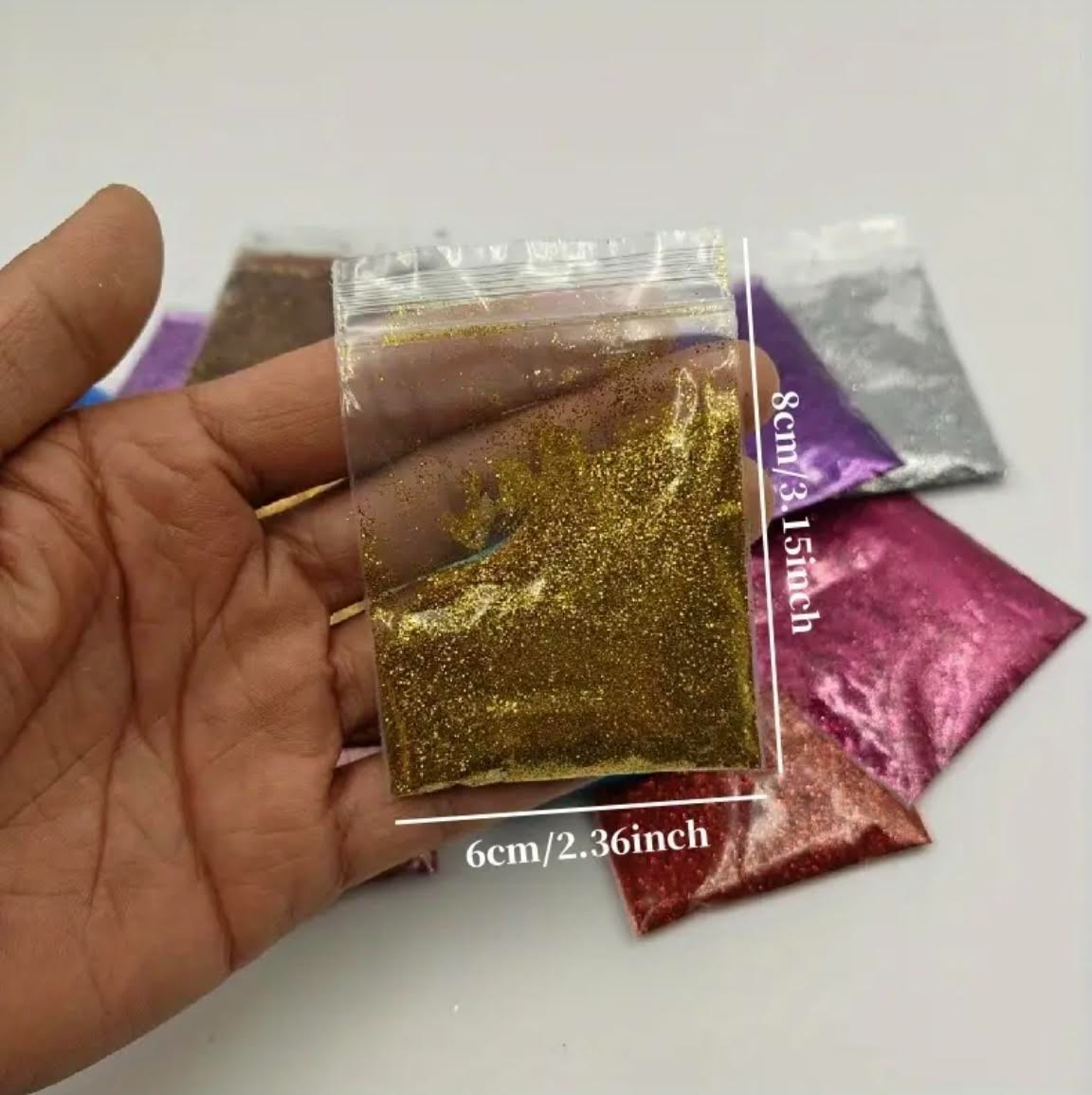 Glitter Dust Nail Make Up Hair Body Tattoo Slime Silver Gold Rosegold Holo Pink