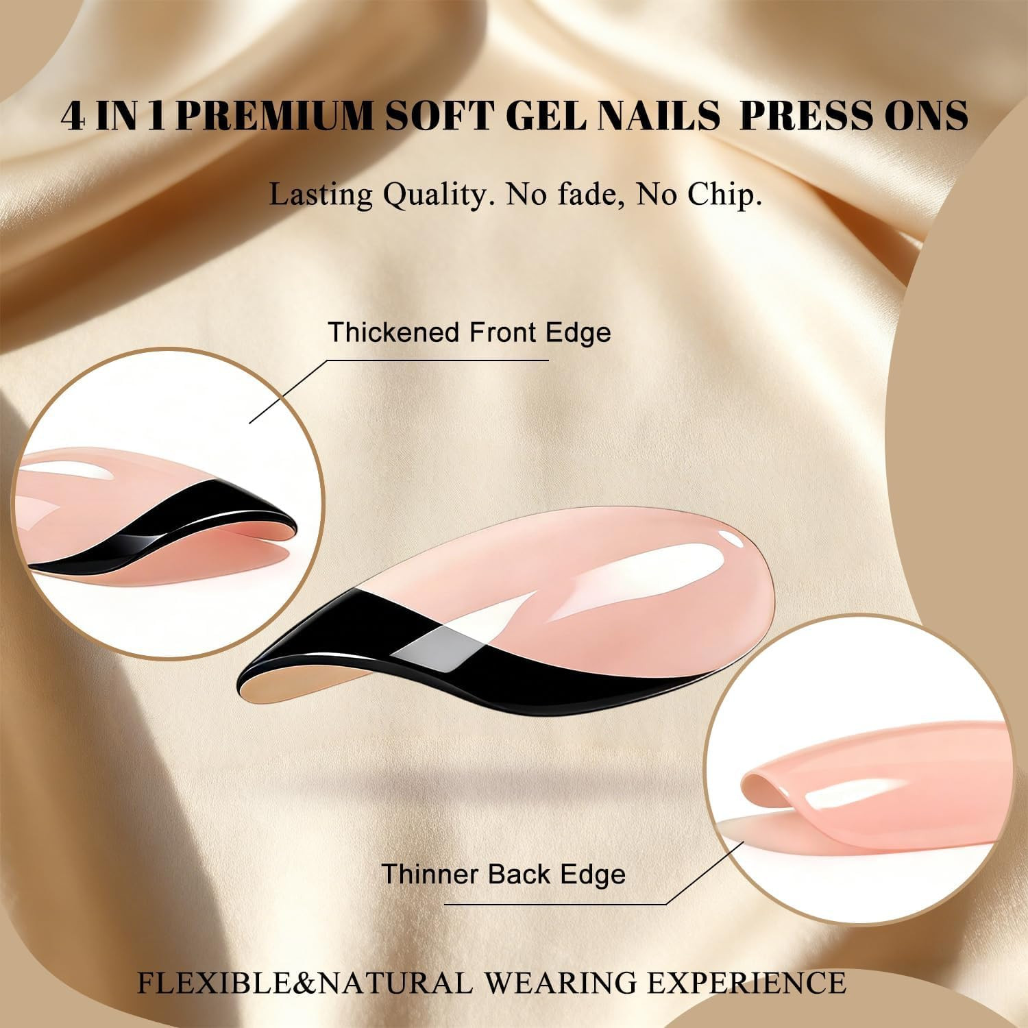 French Tip Press on Nails Short Square, Lime Green French Tip Nails with Natural