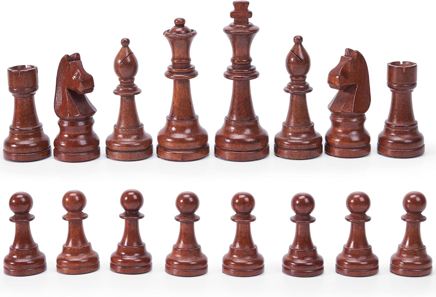 Vamslove Wooden Chess Pieces Large 4.5” King Set of 32 Luxury Staunton Wood…
