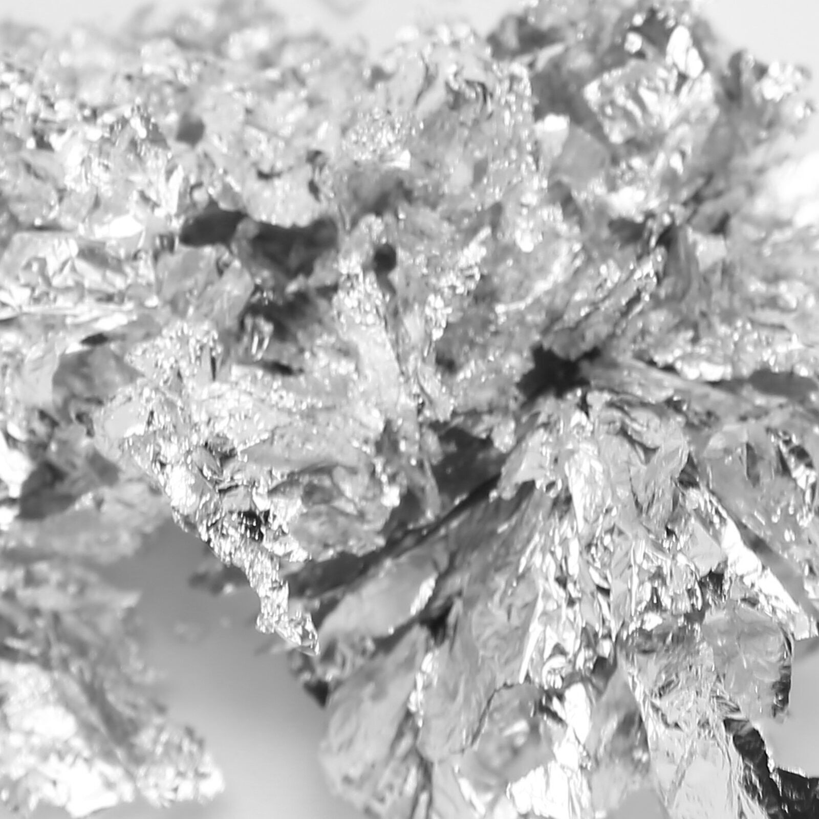 Nail Art DIY Gold Flakes Shiny Silver Foil Glitter Decoration Manicure Tool