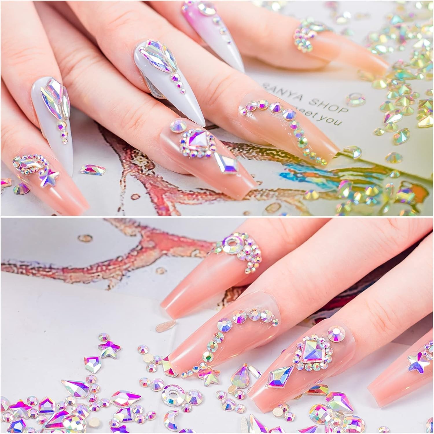 Multi Shapes Nail Art Rhinestones Set