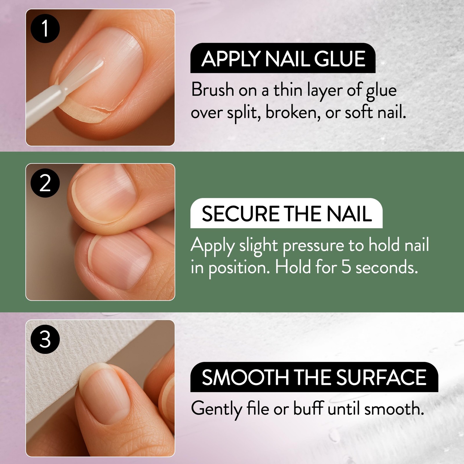 5-Second Brush On Nail Glue – Strong Nail Glue for Press Ons and Acrylic Nail…