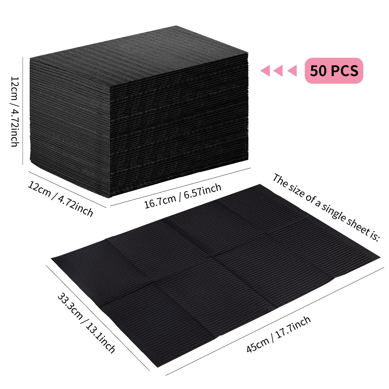 50pcs Disposable Nail Mats Foldable Nail Paper Towels, Table Acrylic Nail Pra…