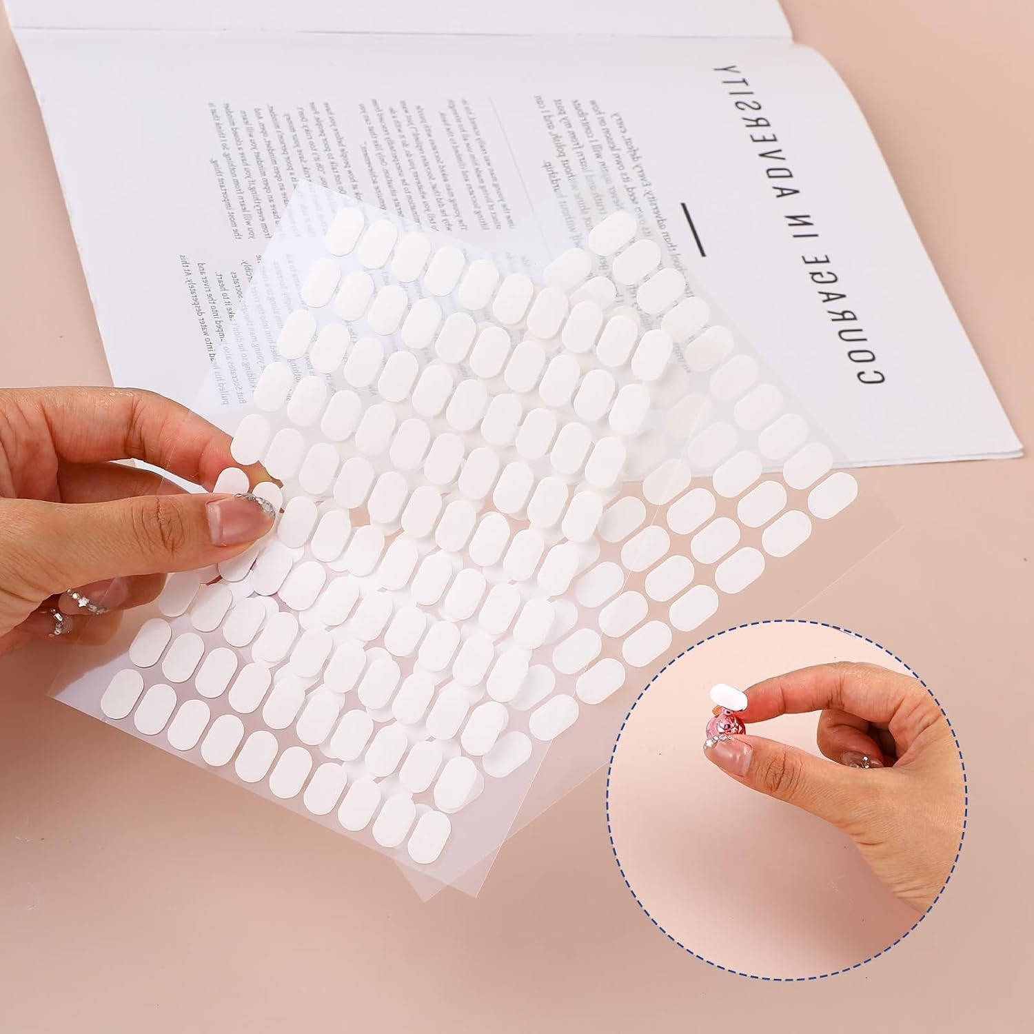 600 Pcs False Tip Double Sided Adhesive Tapes Double Sided Tapes for Nail Art…