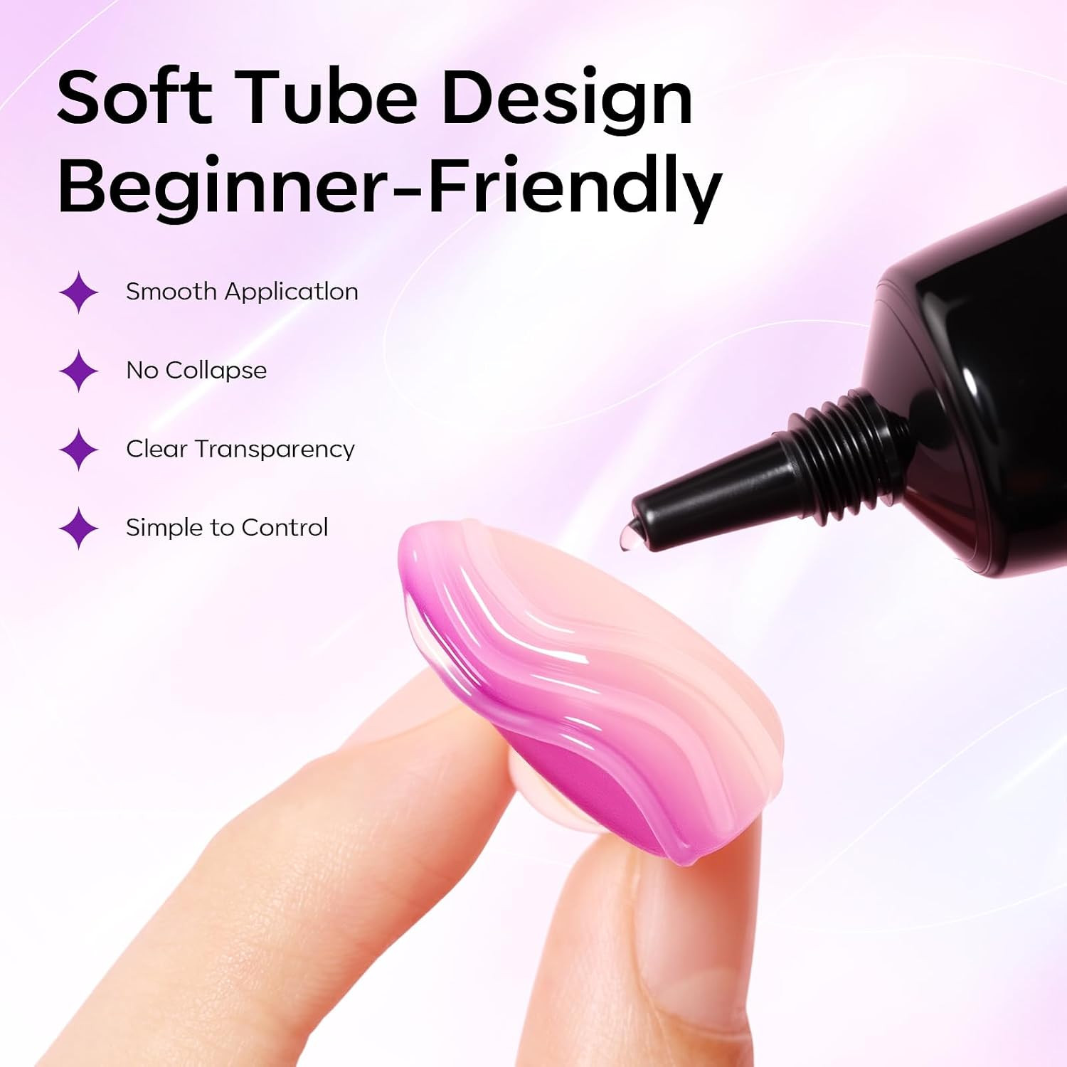3D Gel Nail Art for Sculpting: 3-In-1 Multi-Functional 15G Clear 3D Nail Gel for