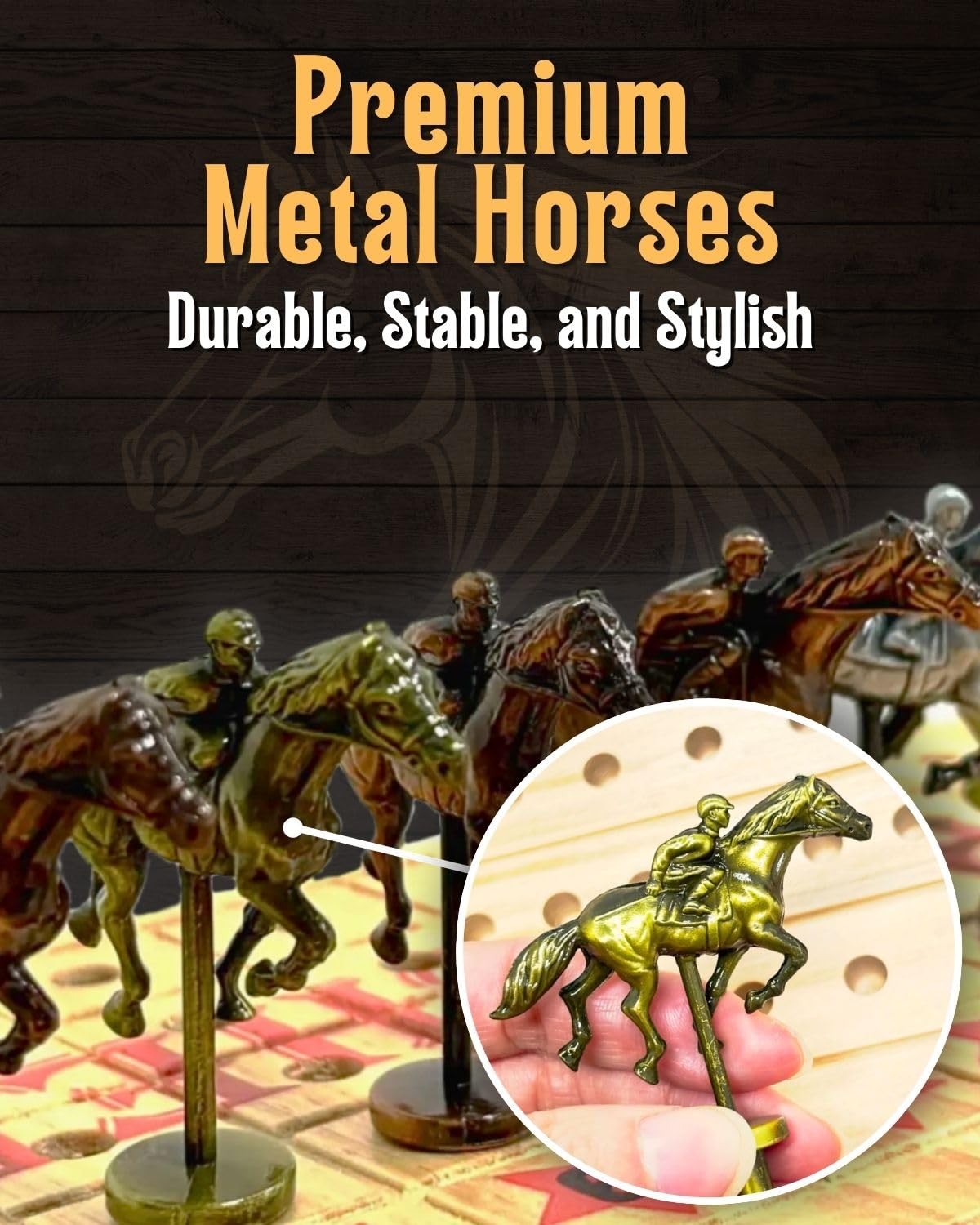 Horse Racing Board Game – Large 22 Inches Folding Race Board…