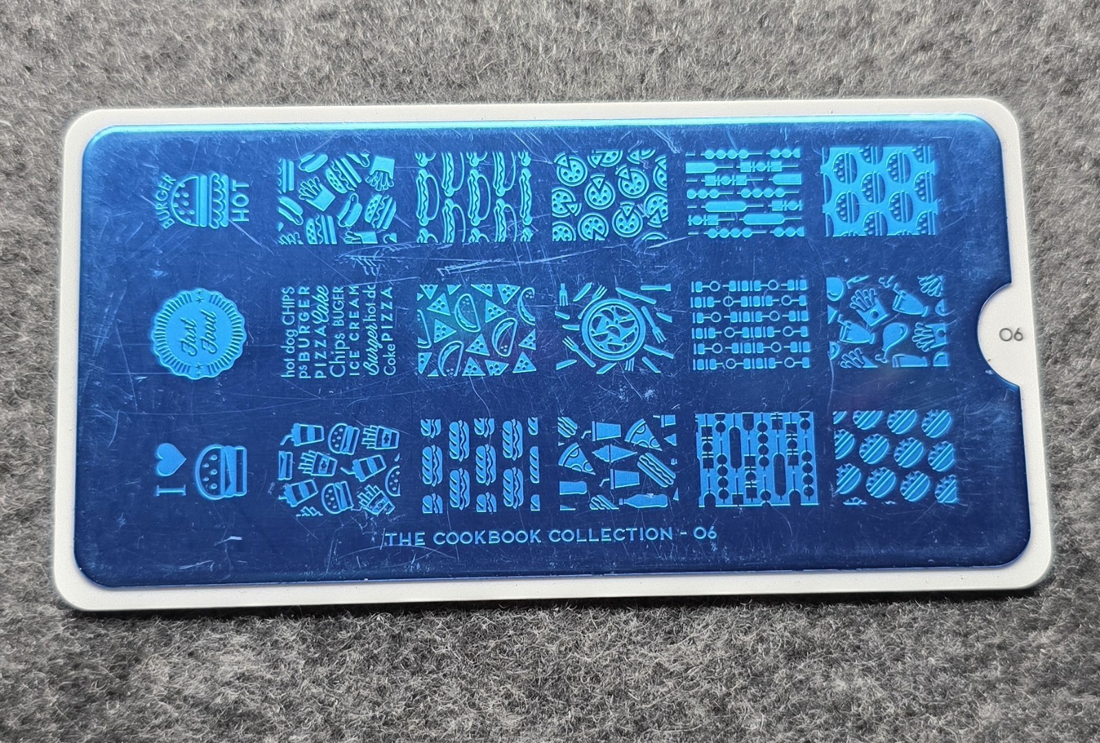 MoYou-London Cookbook Collection 06 Nail Stamping Plate Fast Food Hamburger