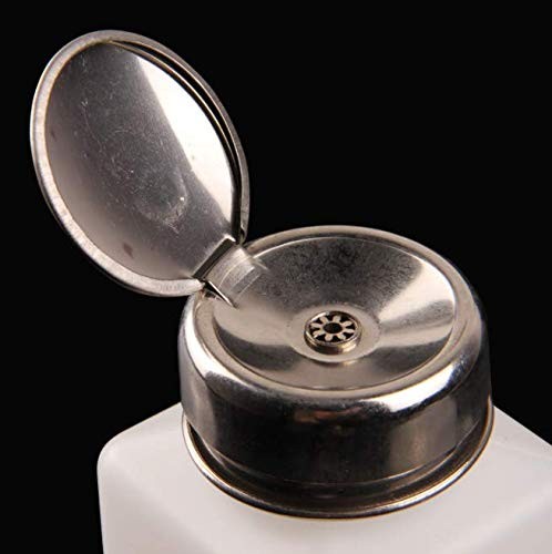 DNHCLL 100ML Metal Cap Push Down Empty Bottle Dispenser 1 Count (Pack of 1)