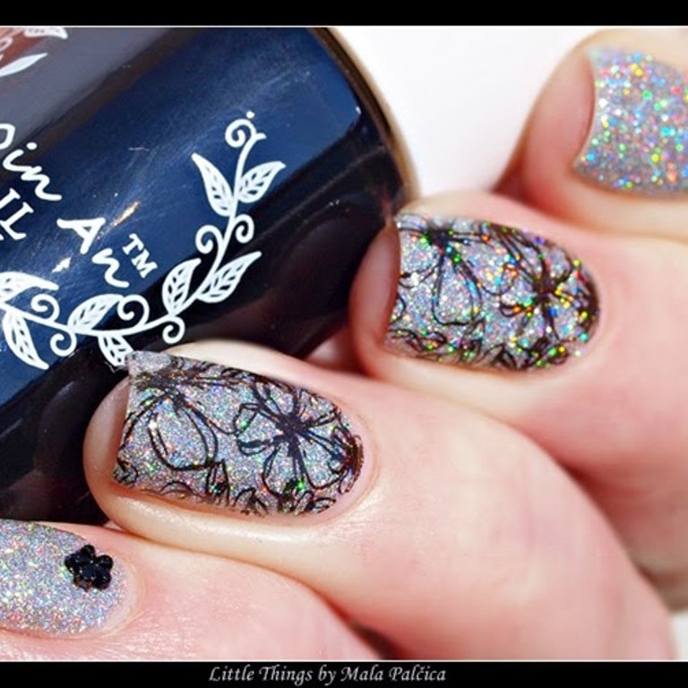 BPL 015 Forest Pattern Trees Theme Manicure Nail Art Stamp Template Image Plate
