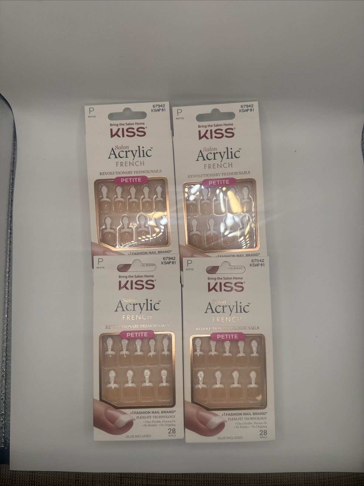 Kiss Salon Acrylic French Nude Natural Nails KANP01 Petite 67942 (1 Pack)