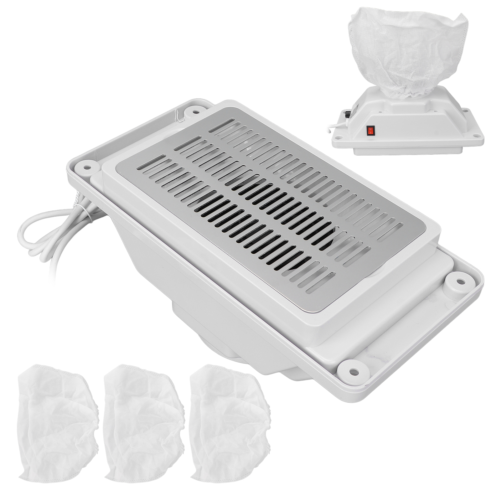 Portable Nail Dust Collector Desktop Built in Machine Suction Vacuum Fan Tools