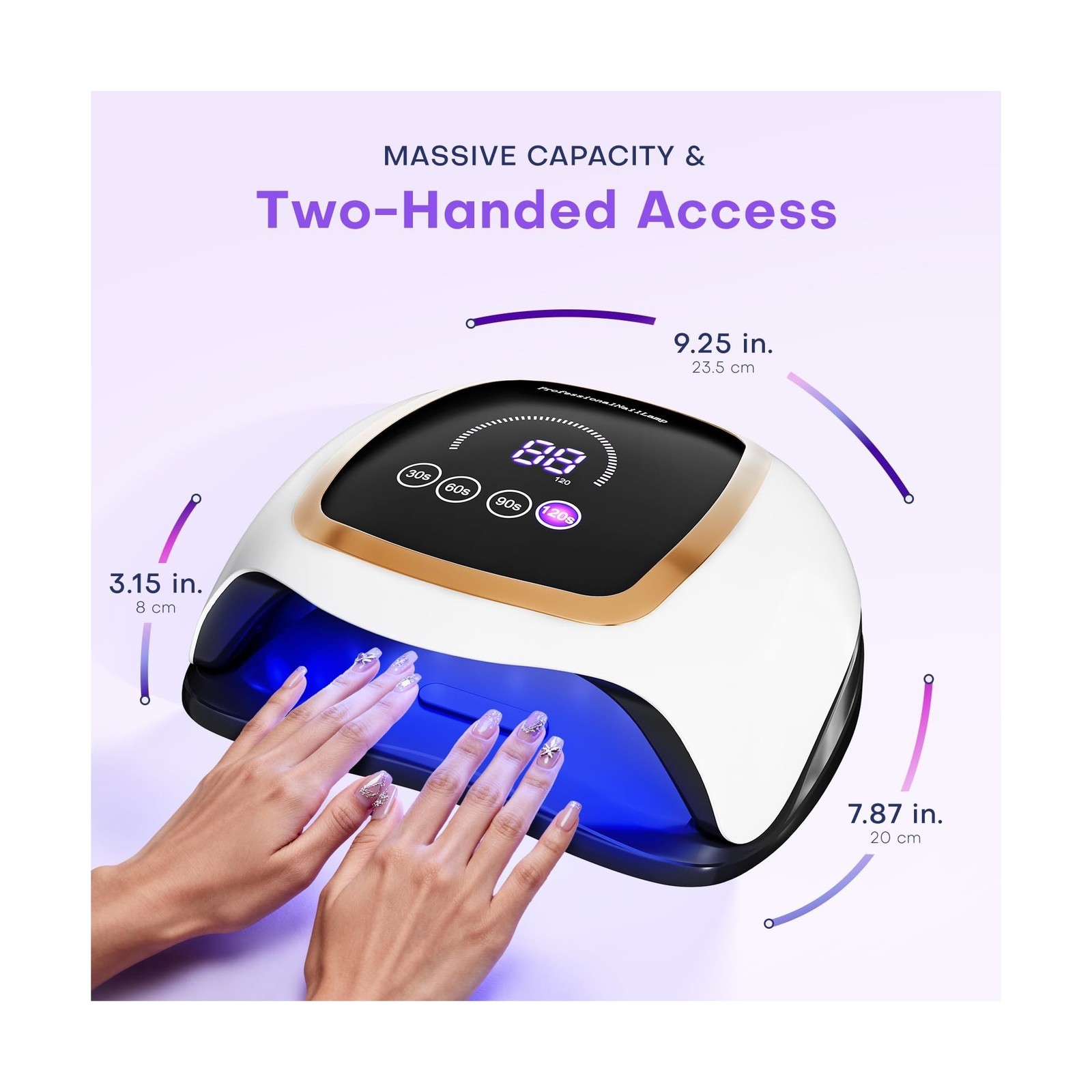Gugusure UV LED Nail Lamp, Upgrade 180W Nail Dryer for Gel Poli… Fast USA SHIP