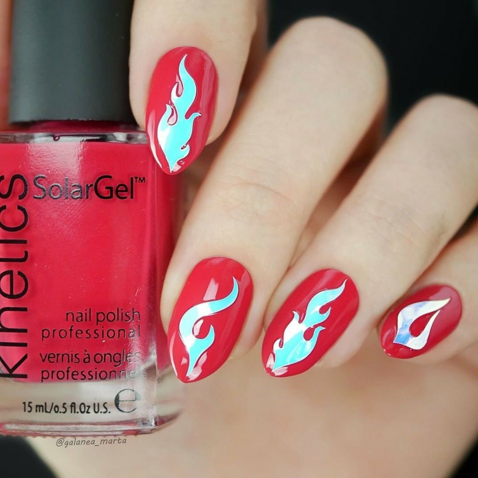 Dripping Flames Stickers (Blue) – Daily Charme Collaboration, Nail Stickers