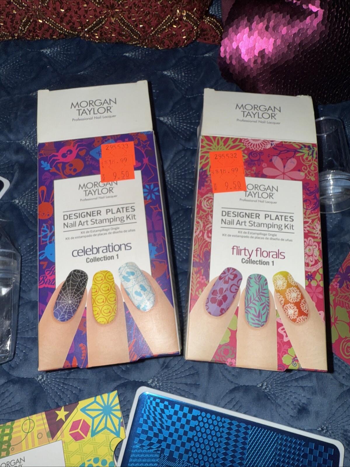 Morgan Taylor GEOMETRIC CELEBRATIONS & FLIRTY FLORALS NAIL ART STAMPING KITS