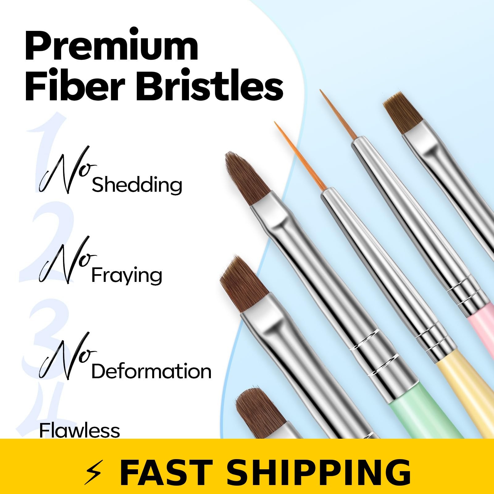Modelones Nail Art Brushes Set – Professional Tools for DIY & Salon Use