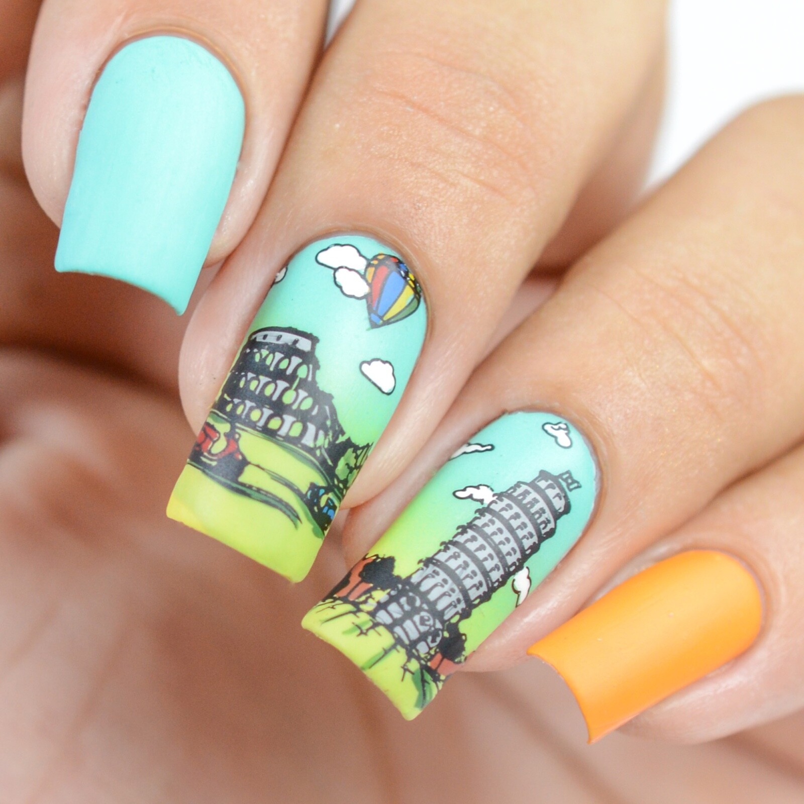 B073 Ciao Italia Stamping Plate For Stamped Nail Art Design