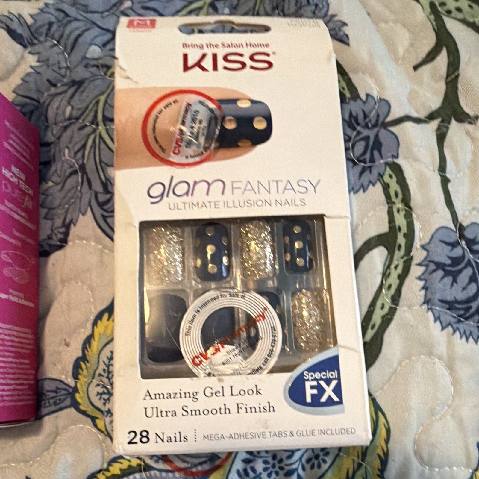 KISS imPRESS Glam Fantasy L.A. Colors Press-On Nails Lot Short Square French