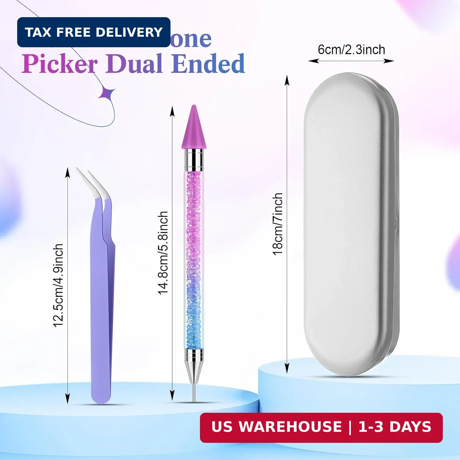 Tatuo Rhinestone Picker Tool Set Wax Pen for Rhinestones Diamond Art Painting Du
