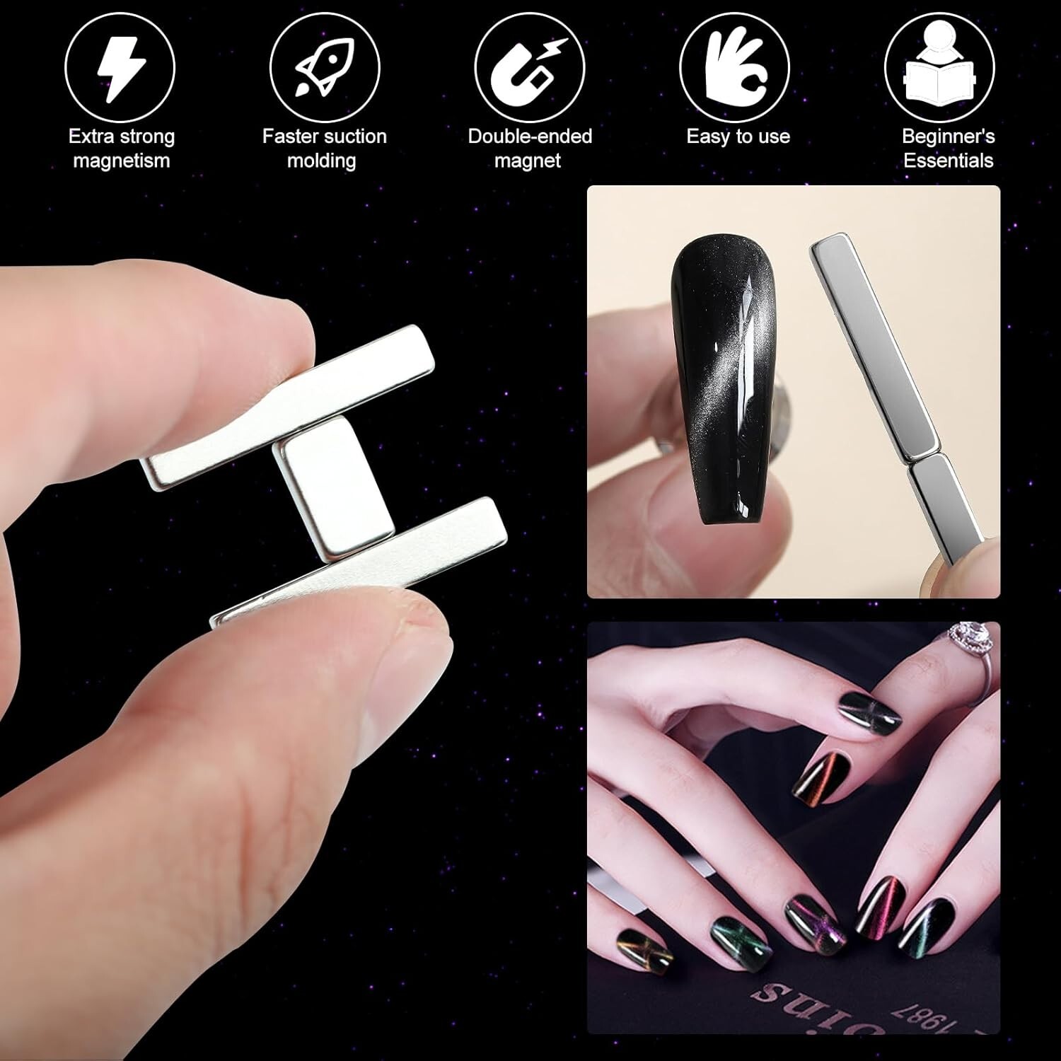 DND Cat Eye Gel Polish Mini Magnet Set 4 Pcs #4