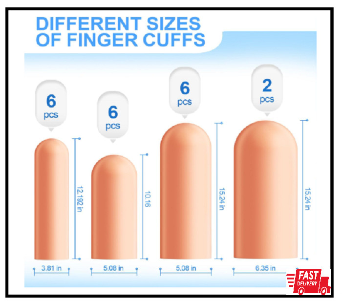 20 Pcs Gel Finger Protectors,Finger Caps Silicone Fingertips Protection,Reusable