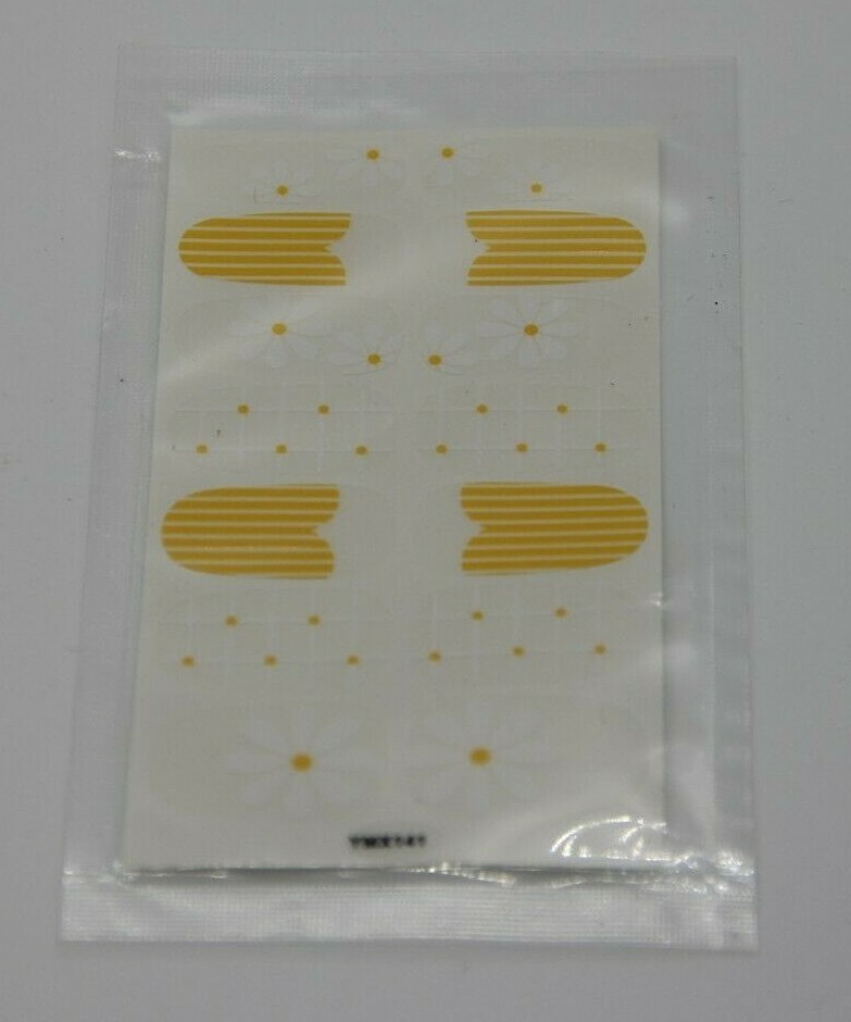 Lot of 3 Nail Wraps (KSD-118, YMX141, DA202, Blue, Yellow, Brown, Flowers)