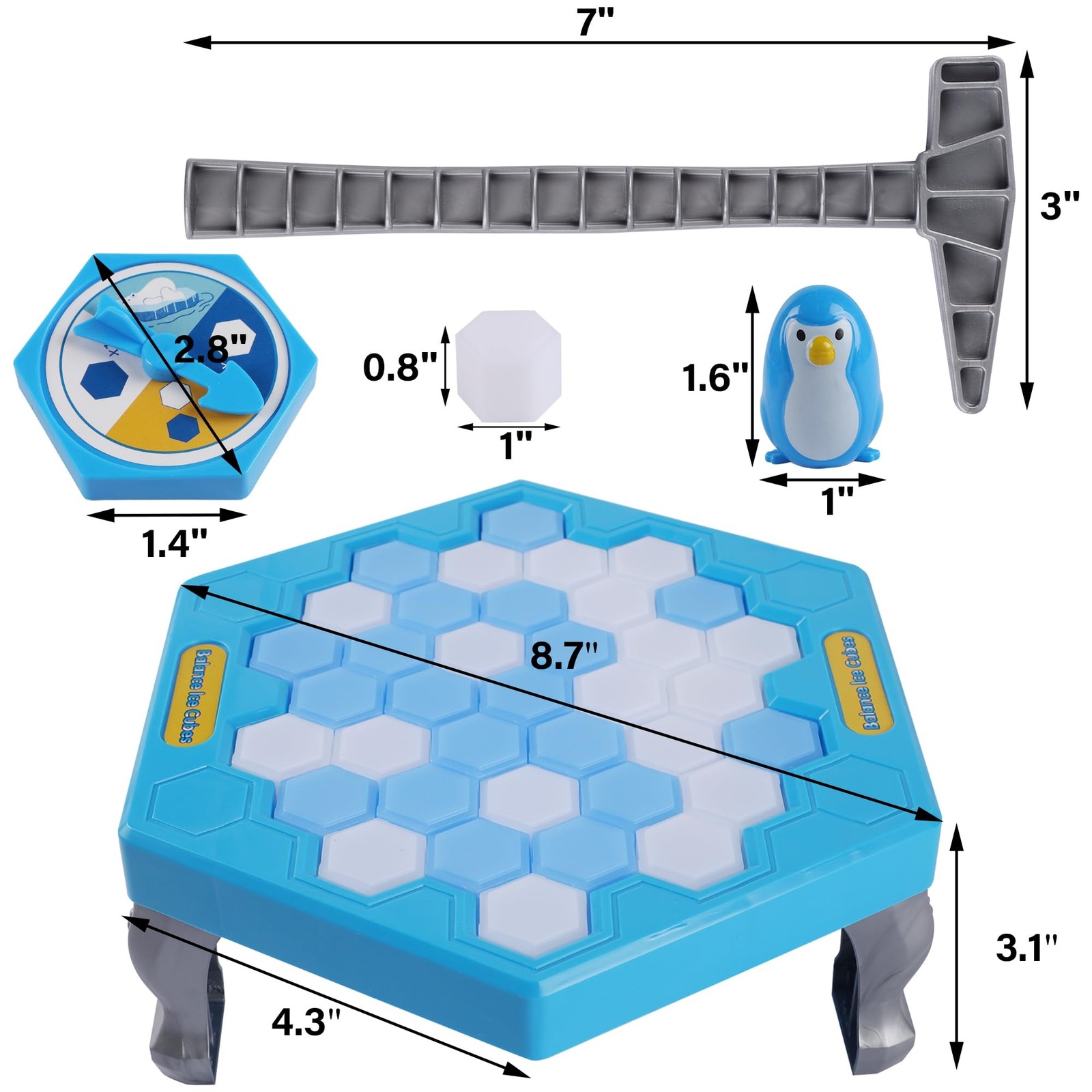DR.DUDU Save Penguin Break Ice Board Game 10 inches x 10 x 2.4