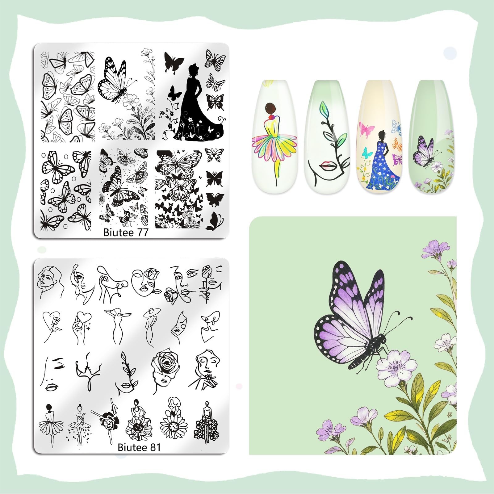 Biutee Nail Stamping Kit 15Pcs Art Plate Set 8 27 Piece