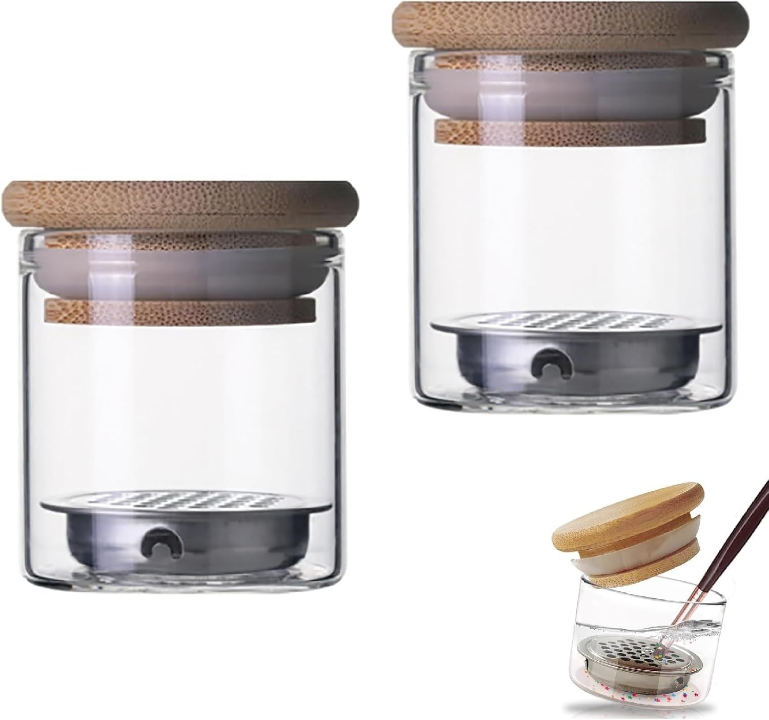 Nail Art Brushes Washing Cup, Nail Glitter Removal Cup, Monomer Holder, Nail Art