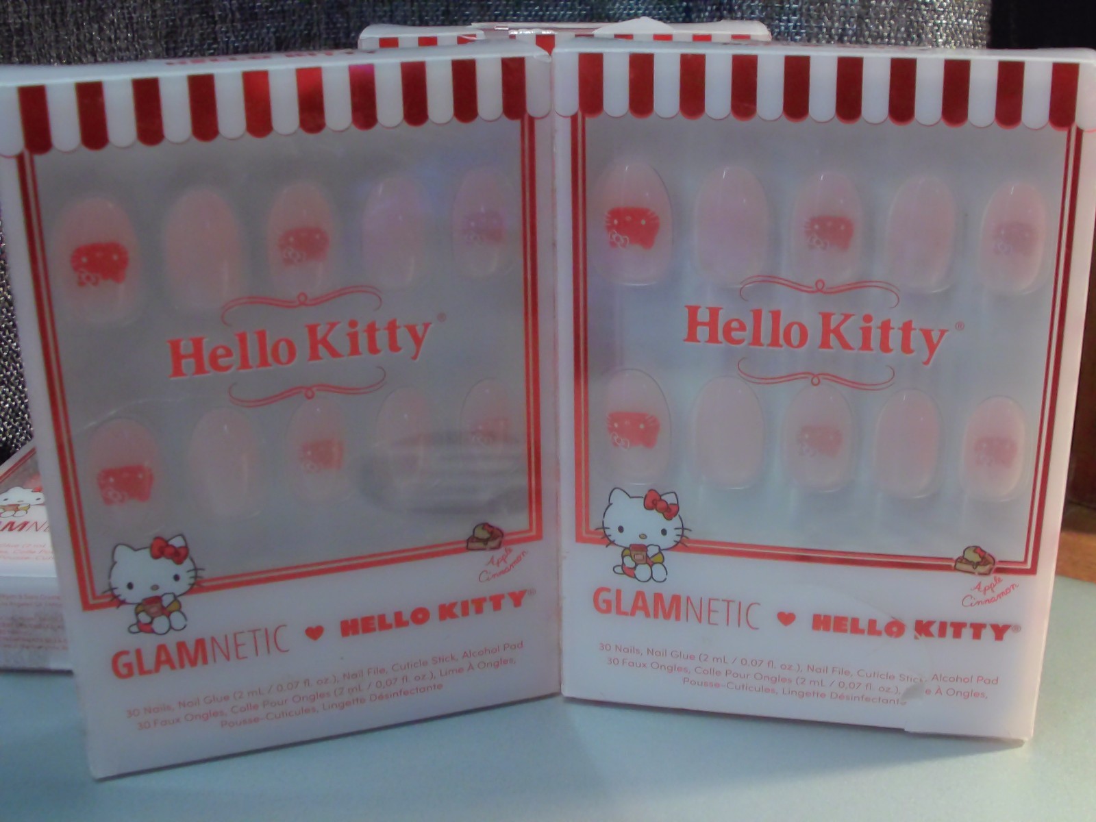 Glamnetic HELLO KITTY Press-On Nails Almond ~ 4 packs ~ NIB – Beauty