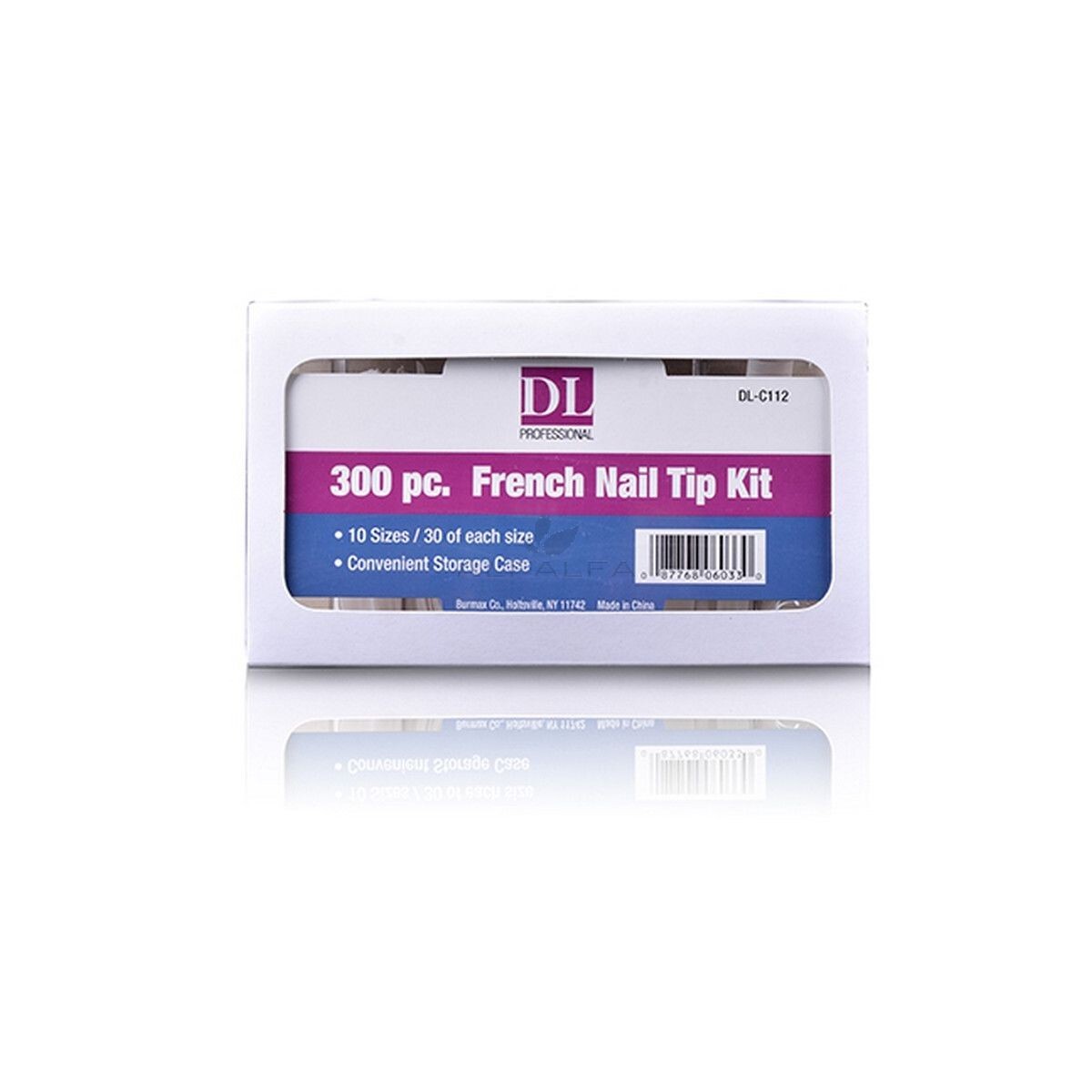 DL- C112, Professional 300 Pc. French Nail Tip Kit – 10 Sizes /30 of each size