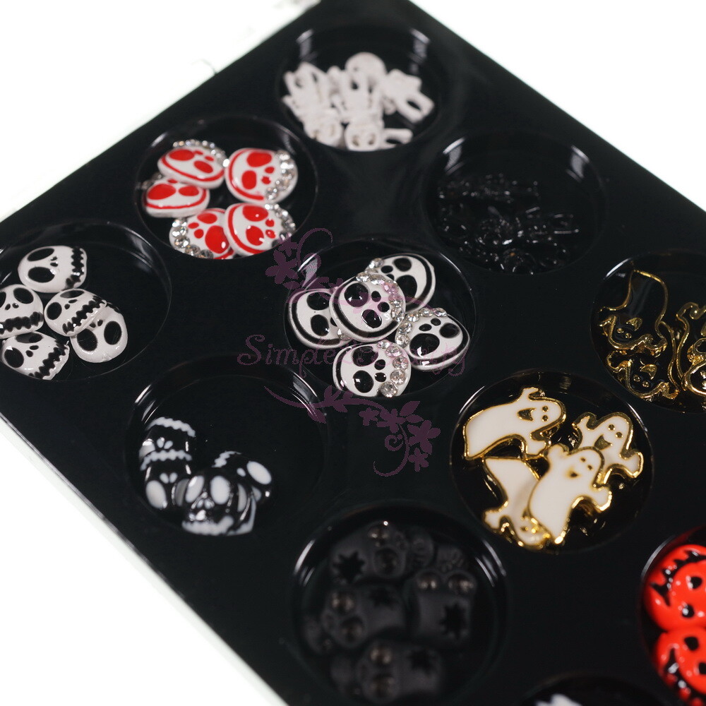 Pumpkin Skull Halloween Series Design Nail Art Alloy Charms Manicure Decor