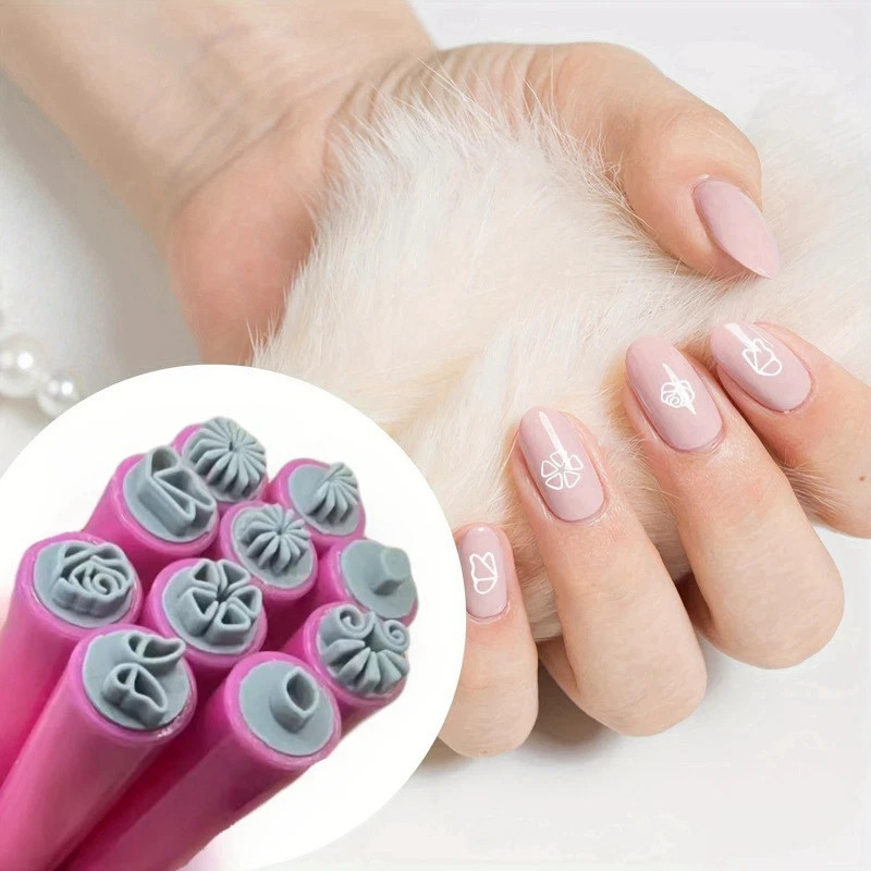 10Pcs DIY Nail Nail Art Stamp Pen Set Art Dotting Tools Set for Girls Women