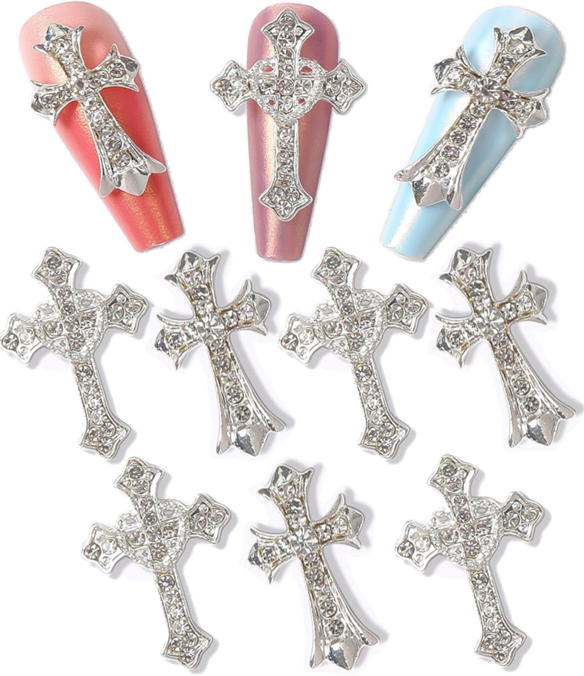 Metal Nail Studs Art – Punk Nail Studs Charms – 3D Gothic Nail Charms Studs, Con