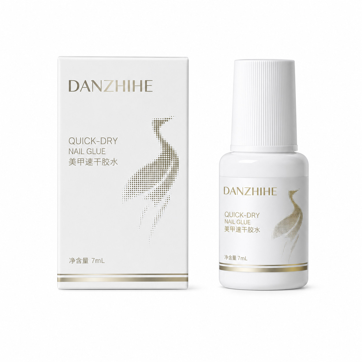 DANZHIHE 7ml Quick Dry Nail Glue Strong Hold Waterproof Long Lasting