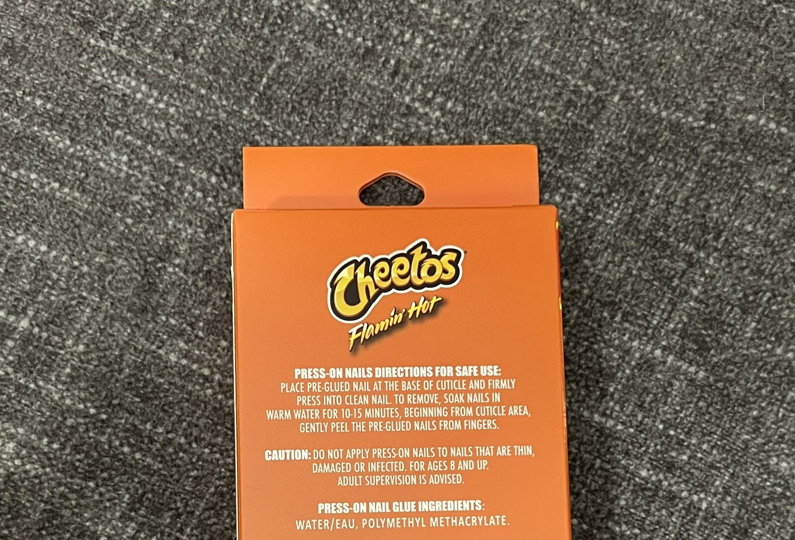 Cheetos Flamin Hot 18 Press On Nails nail set pepsi co NEW orange flames fire