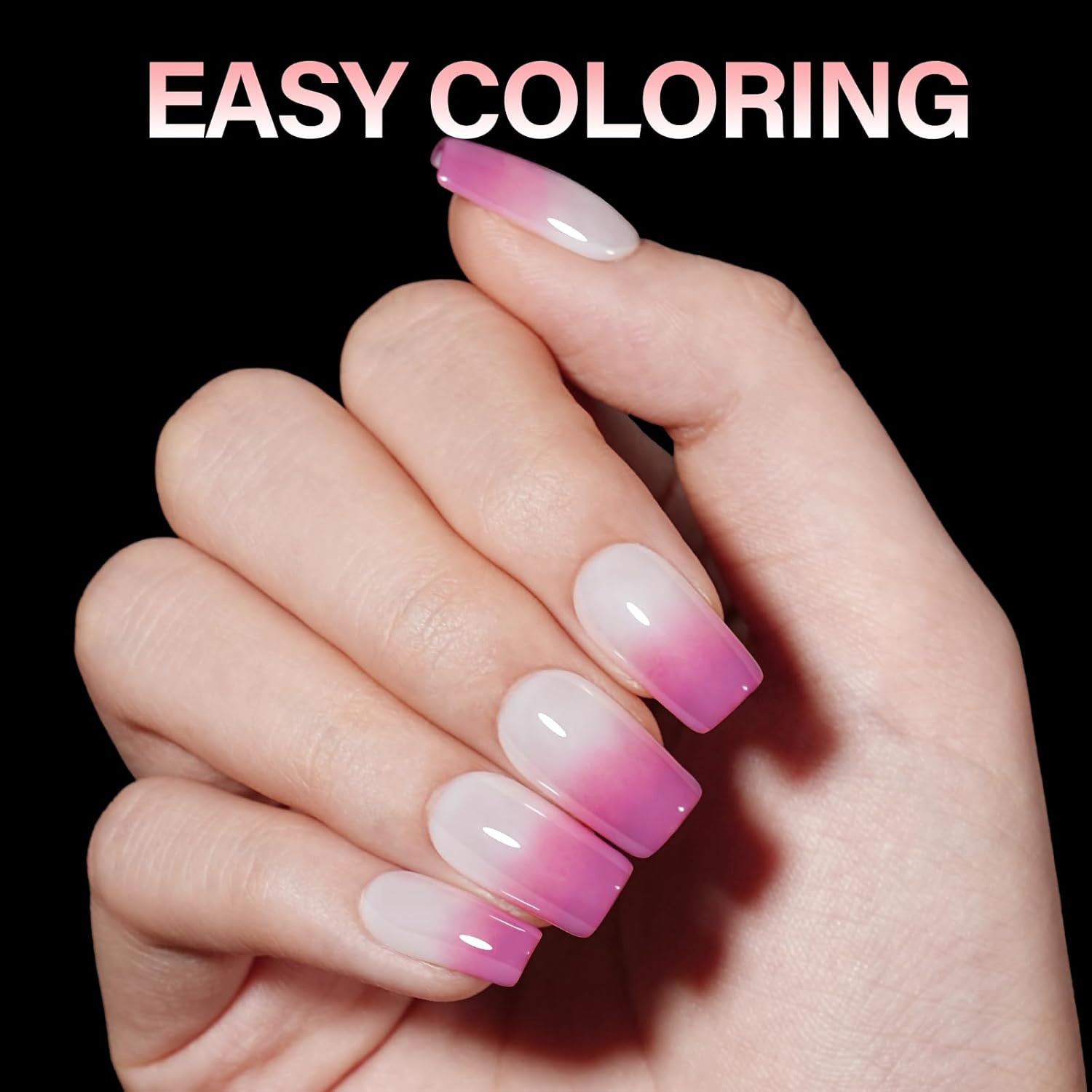 Short Square Nail Tips Full Cover Clear 1 Fl Oz (Pack of 216)