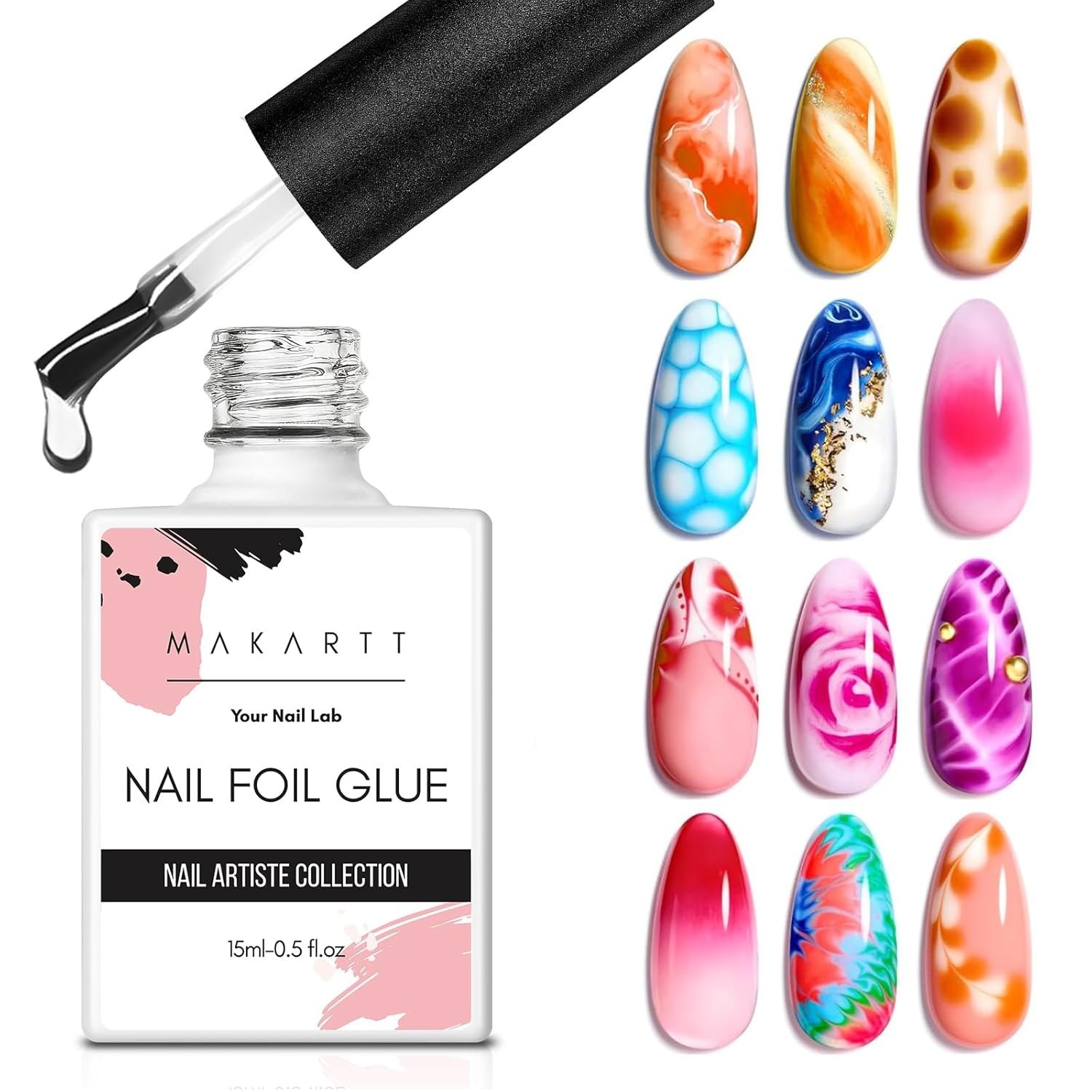 Nail Foil Glue Gel 15ML – Perfect for Salon & DIY Art – Non-Toxic Adhesion