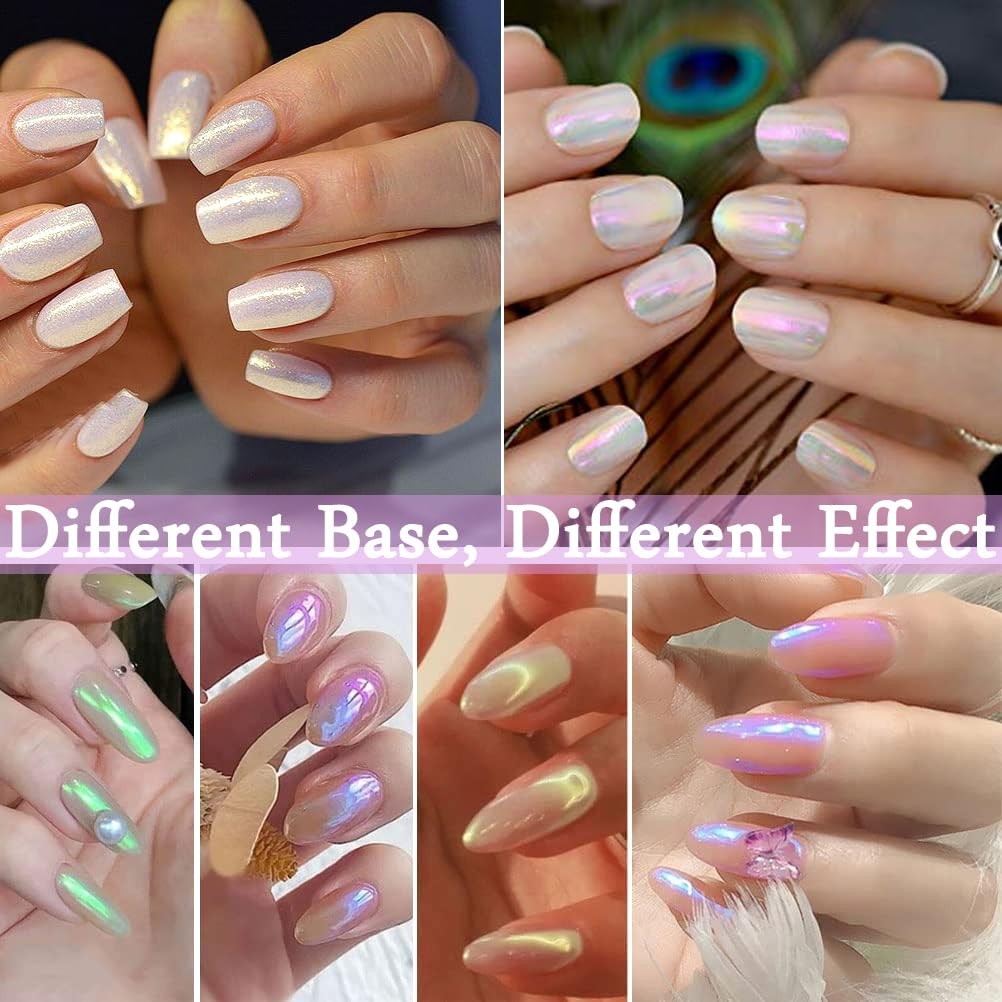 Pretty Diva 8 Colors Iridescent Pearl Chrome Nail 8 colors, Collection