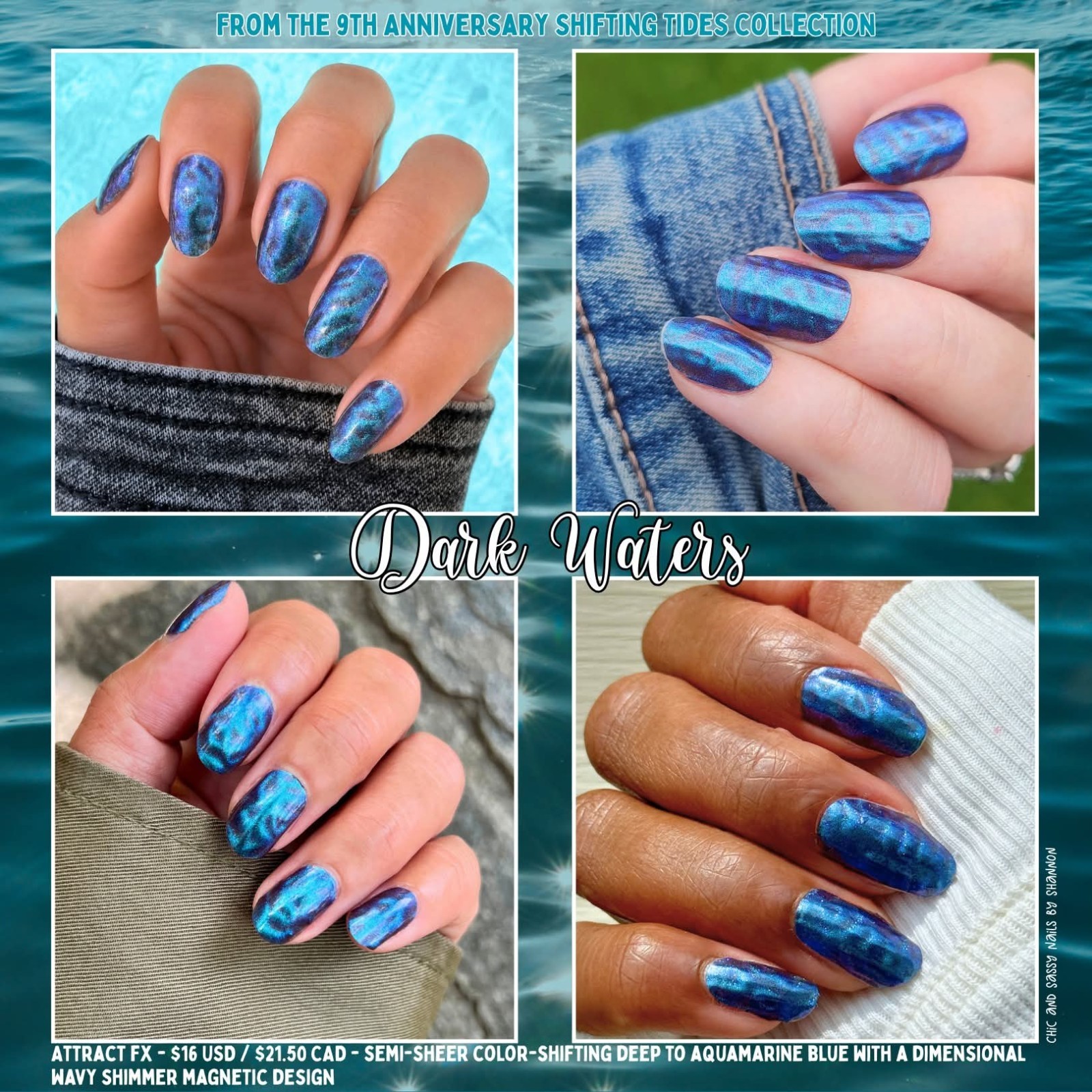 💅Color Street Dark Waters Lmtd Edtn Shifting Tides *Free Shipping* Offers***💅